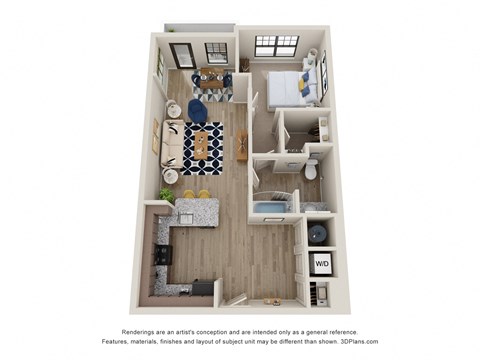 Sky Harbor Apartments_Atlanta_GA_1b1b floor plan_